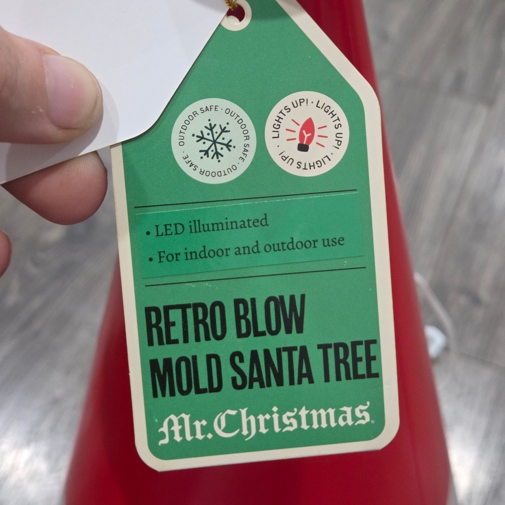 Mr. Christmas 24" Retro Santa Tree Blow Mold Lighted Christmas Decor NEW - Picture 14 of 15